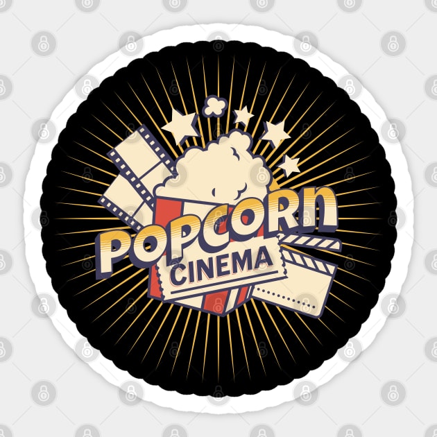 Popcorn Cinema Sticker by TEENIE DESIGN